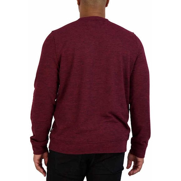 NEW Gerry Men's Dark Solid Textured Long Sleeve Crewneck Pullover Sweatshirt Top - Picture 2 of 2